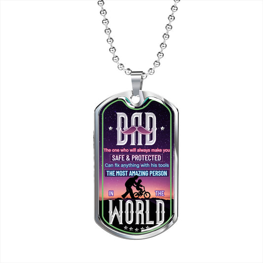 Dad The Most Amazing Person In The World Necklace