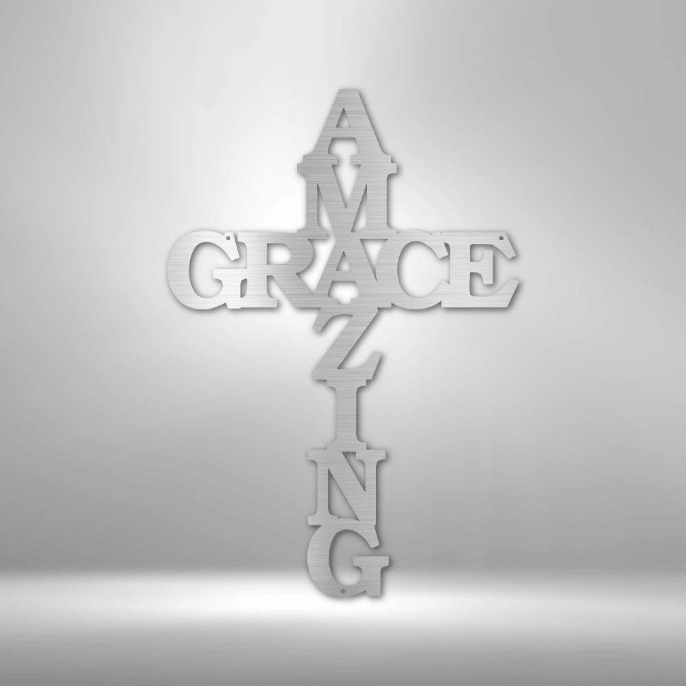 Erstaunliches Grace-Kreuz-Stahlschild