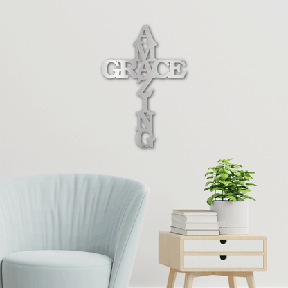 Erstaunliches Grace-Kreuz-Stahlschild