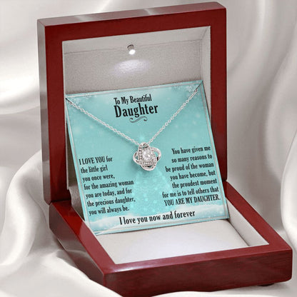 "A Gift for Daughter" Love Knot Necklace - Precious Daughter