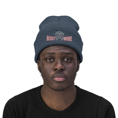 Beast Mode Knit Embroidered Beanie