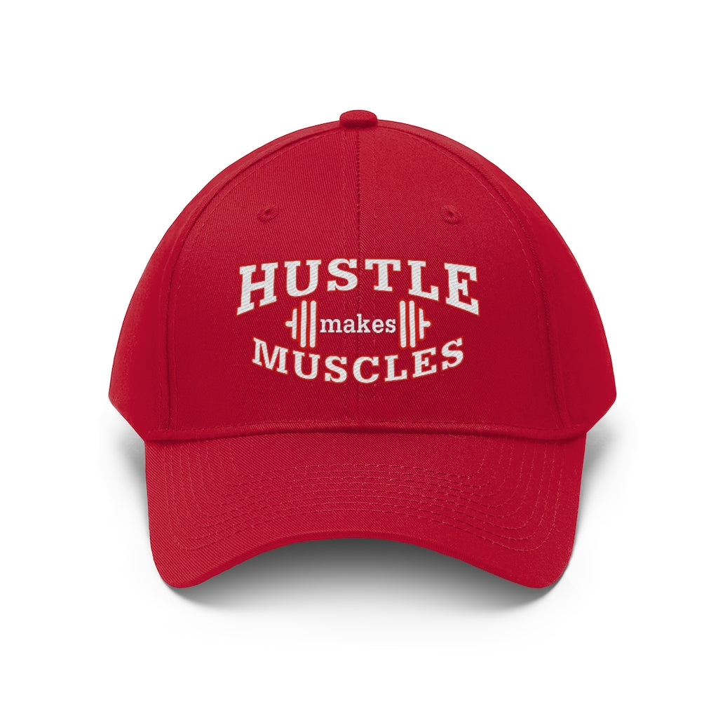 Hustle Makes Muscles bestickte Mütze 