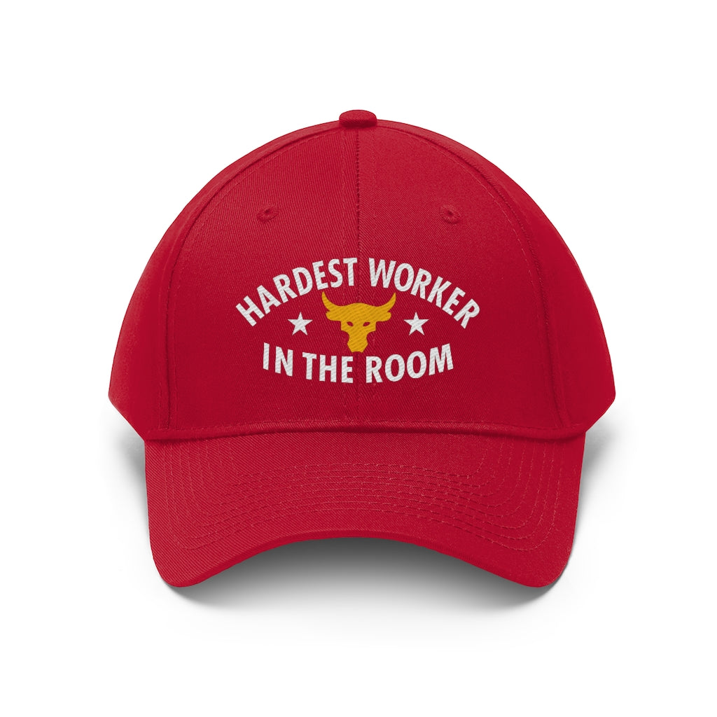 Der härteste Arbeiter im Raum bestickte Mütze
