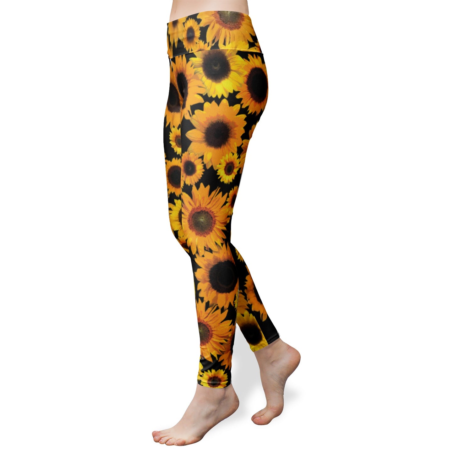 Sonnenblumen-Damen-Yoga-Leggings