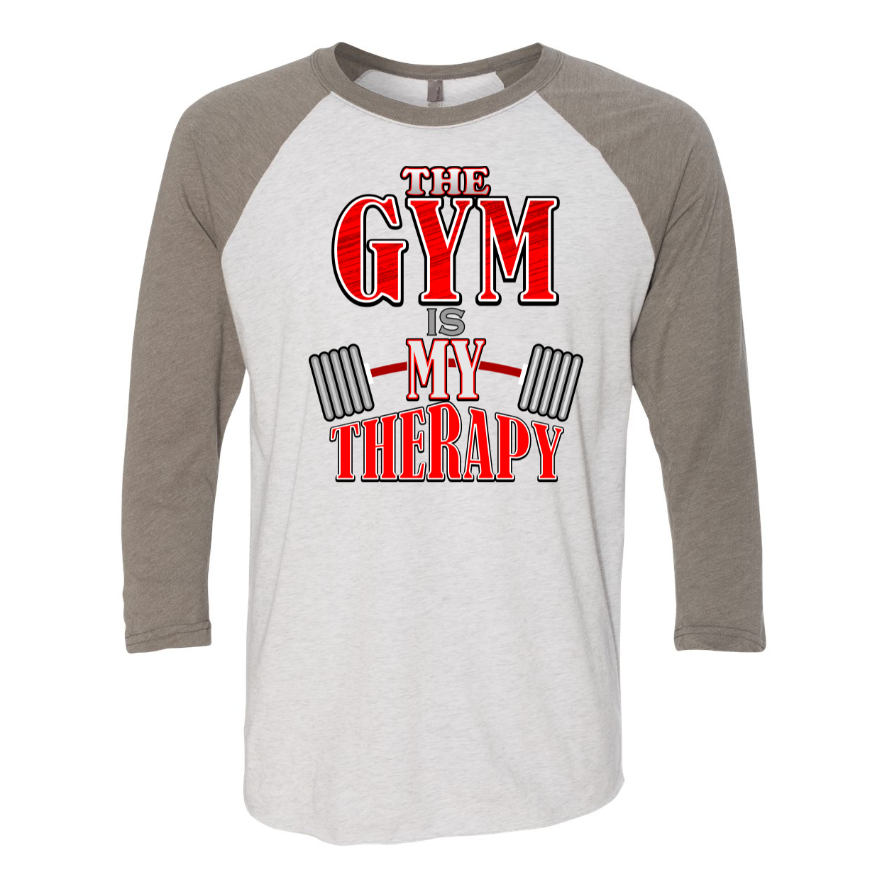 Das Gym ist mein Therapie-Baseball-Raglan-T-Shirt