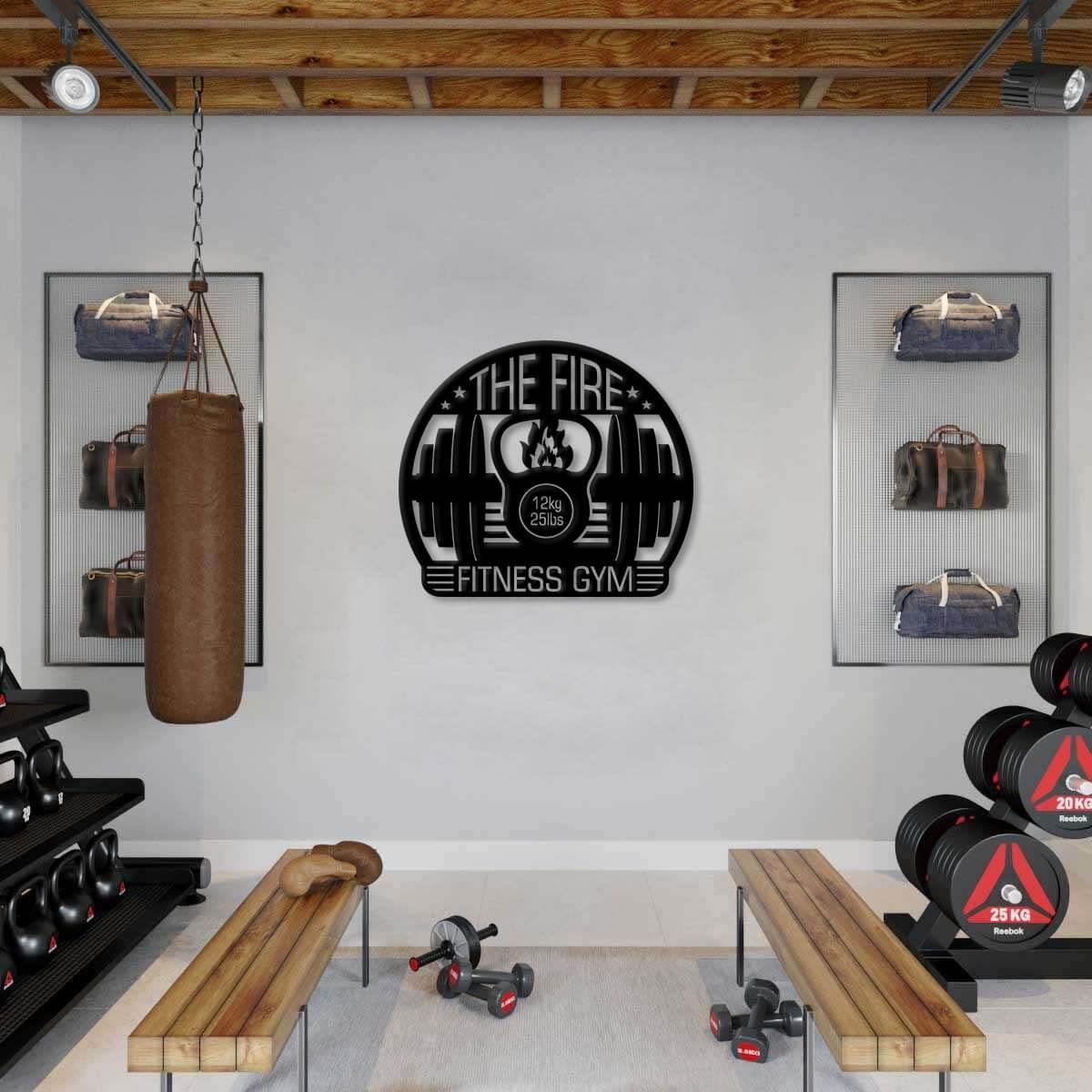 Individuelles Wandkunst-Metall-Fitnessstudio-Schild