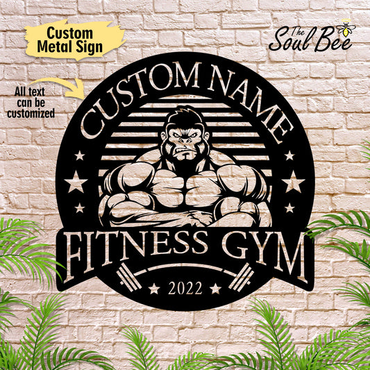 Custom Fitness Home Gym Steel Sign