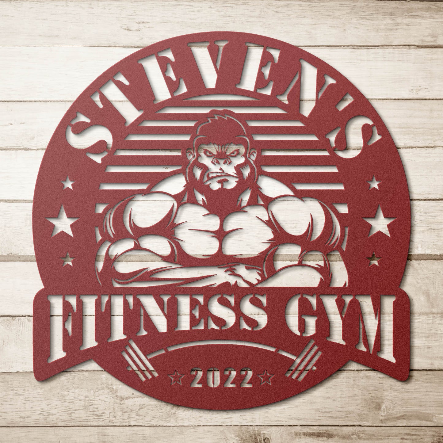Custom Fitness Home Gym Steel Sign