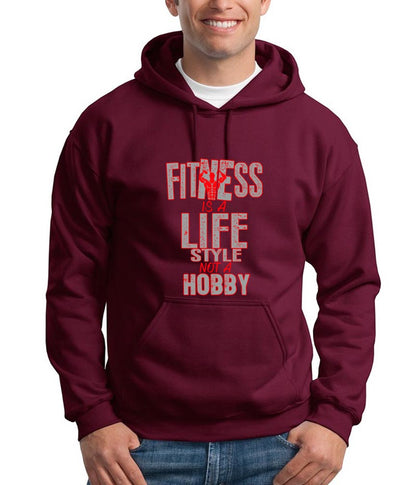Fitness ist ein Lebensstil, kein Hobby, Fitnessstudio, Kapuzenpullover