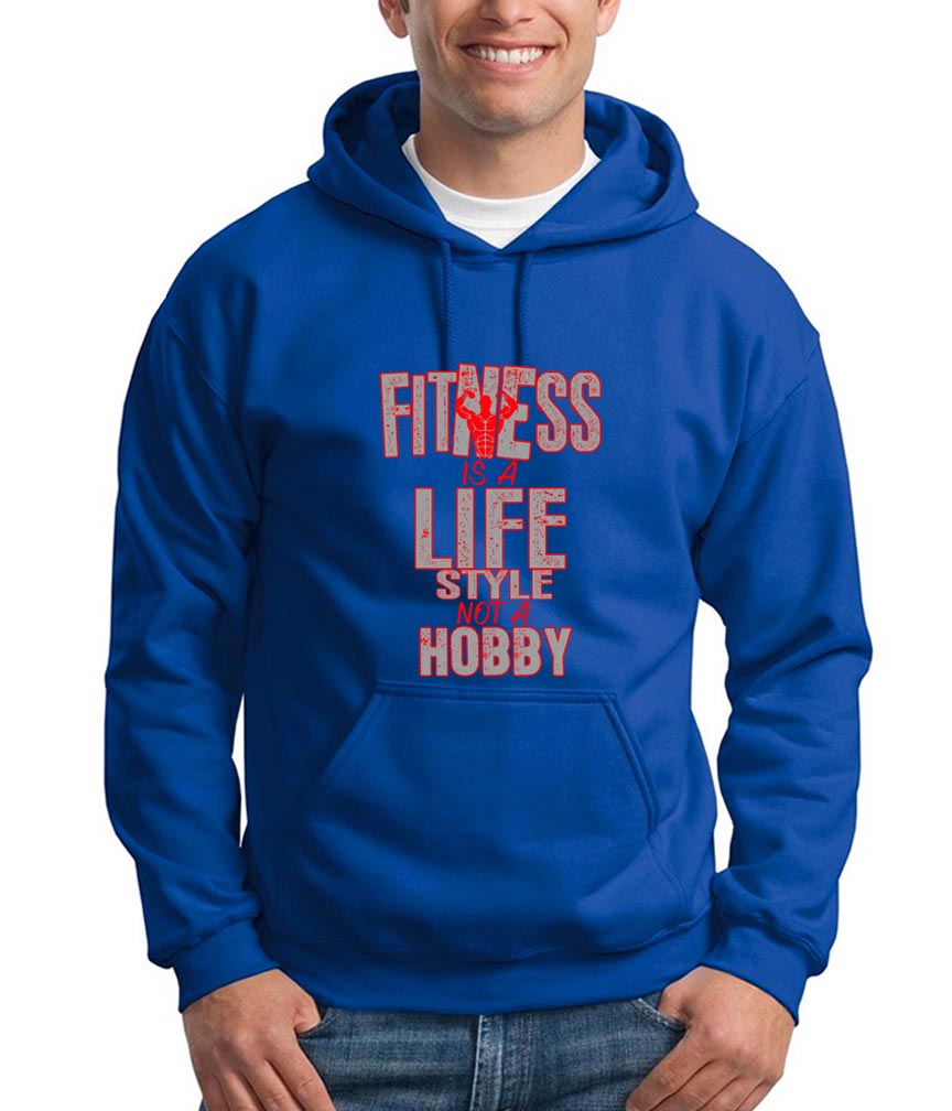 Fitness ist ein Lebensstil, kein Hobby, Fitnessstudio, Kapuzenpullover