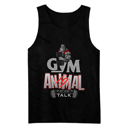 Fitnessstudio-Tier „Ich bin nicht hier, um zu reden“-Tank 