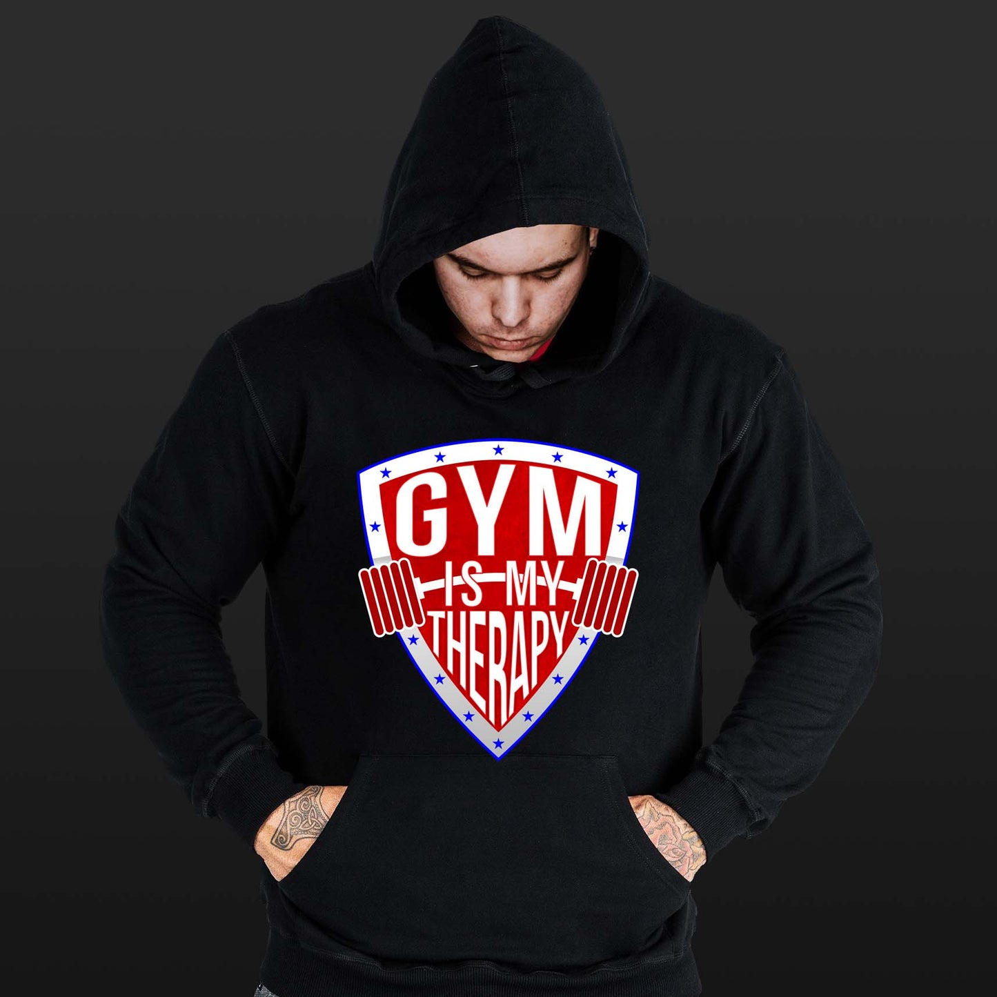 Gym Is My Therapy Hooded Sweatshirt
