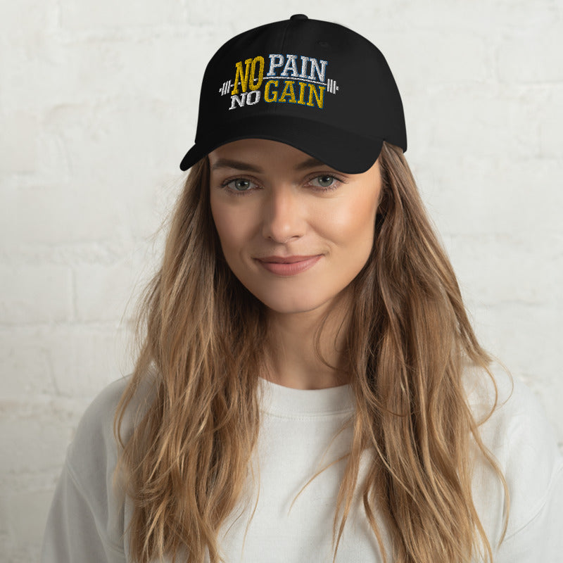 No Pain No Gain Embroidered Hat – The Soul Bee