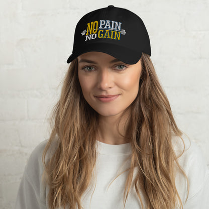 No Pain No Gain Embroidered Hat