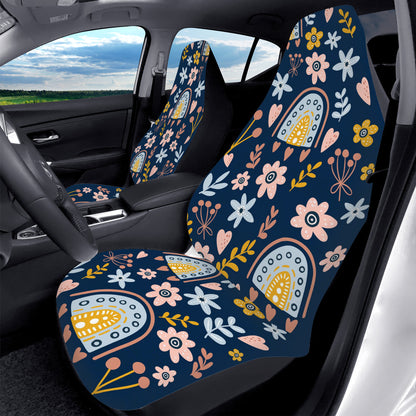 Boho Rainbow Floral Car Seat Covers