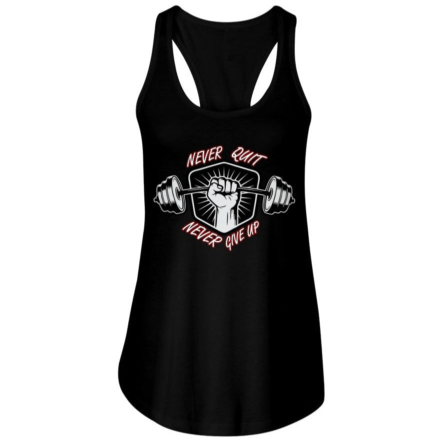 Never Quit Never Give Up Damen-Tanktop