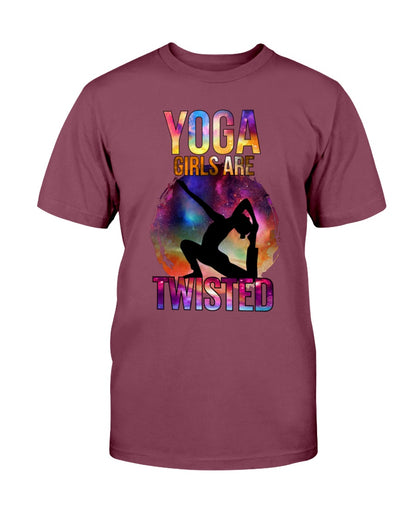 T-shirt Les filles de yoga sont tordues 