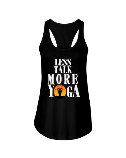 Weniger reden mehr Yoga T-Shirt 