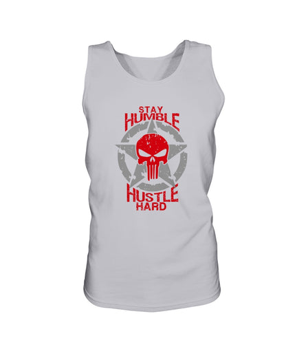 Stay Humble Hustle Hard Unisex Jersey Tank - Red