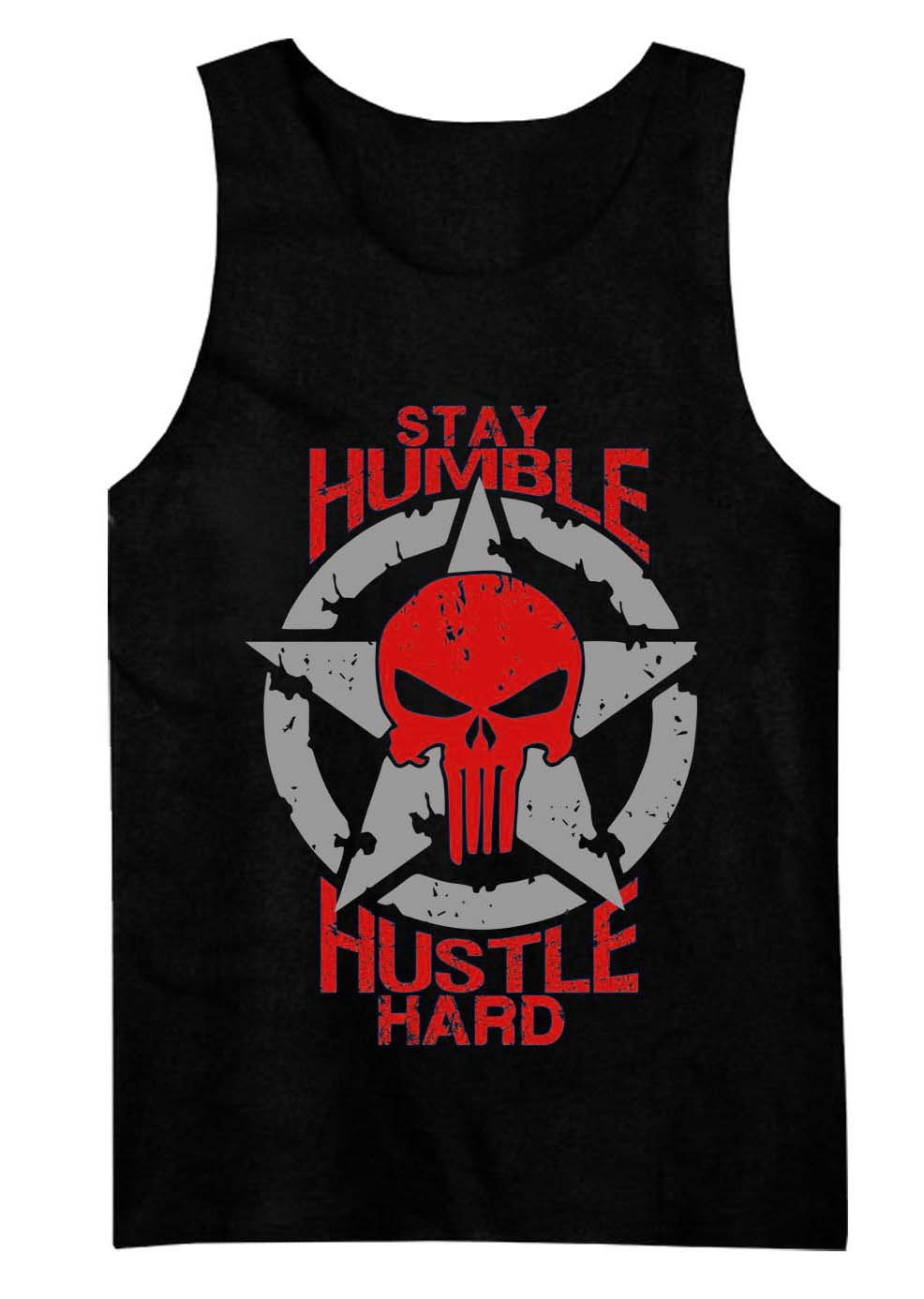 Stay Humble Hustle Hard Unisex-Jersey-Tanktop – Rot 